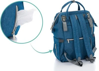 Fillikid Wickelrucksack, Jeansblau Melange 5 Fillikid Wickelrucksack, Jeansblau Melange – Bild 3