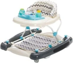 Fillikid Lauflerngerät Mit Schaukelfunktion Grau Mit Zick-Zack Einhang
