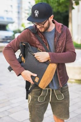 Fillikid Wickelrucksack Berlin, Schwarz 4 Fillikid Wickelrucksack Berlin, Schwarz – Bild 2