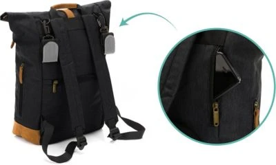 Fillikid Wickelrucksack Berlin, Schwarz 7 Fillikid Wickelrucksack Berlin, Schwarz – Bild 5