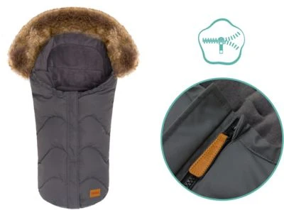 Fillikid Winterfußsack Lhotse Gr. 0, Grau 6 Fillikid Winterfußsack Lhotse Gr. 0, Grau – Bild 4