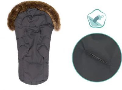 Fillikid Winterfußsack Lhotse Gr. 0, Grau 7 Fillikid Winterfußsack Lhotse Gr. 0, Grau – Bild 5