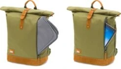 Fillikid Wickelrucksack Rolltop Canvas Olivgrün -Fillikid 25046929 06