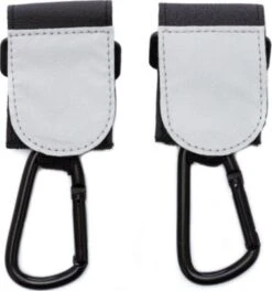 Fillikid Karabinerhalterung Für Kinderwagen Und Buggys Schwarz Mit Reflektor