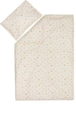Fillikid Bettwäsche 2teilig 100x140 Cmc, 40x60 Cm , Baumwolle, Rainbows Beige