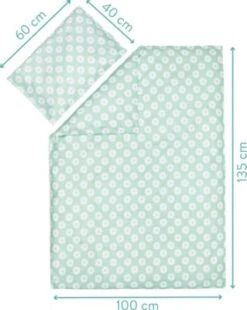Fillikid Bettwäsche 2teilig 100x140 Cmc, 40x60 Cm , Baumwolle, Circles Mint -Fillikid 29469145 05