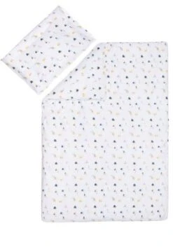 Fillikid Bettwäsche 2teilig 100x140 Cmc, 40x60 Cm , Baumwolle, Village White