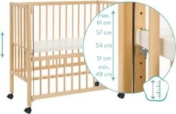 Fillikid Beistellbett Cocon, Natur, 45 X 95 Cm -Fillikid 4977256 05