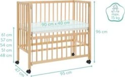 Fillikid Beistellbett Cocon, Natur, 45 X 95 Cm -Fillikid 4977256 06